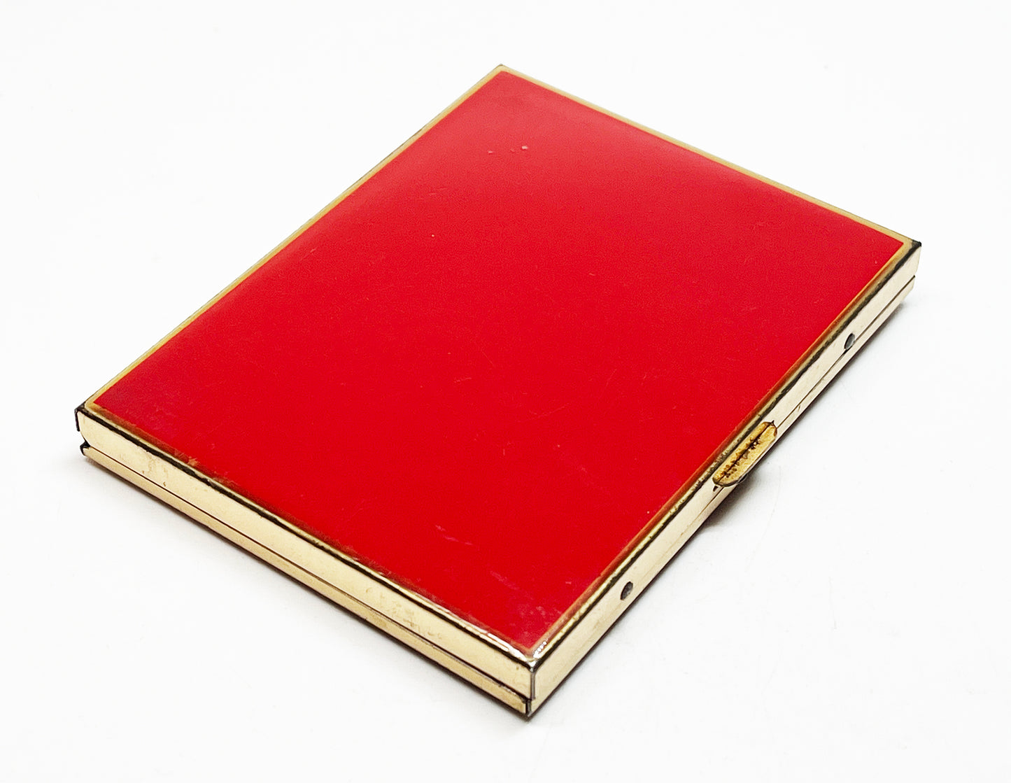 1950s Red Enameled Card / Cigarette Case