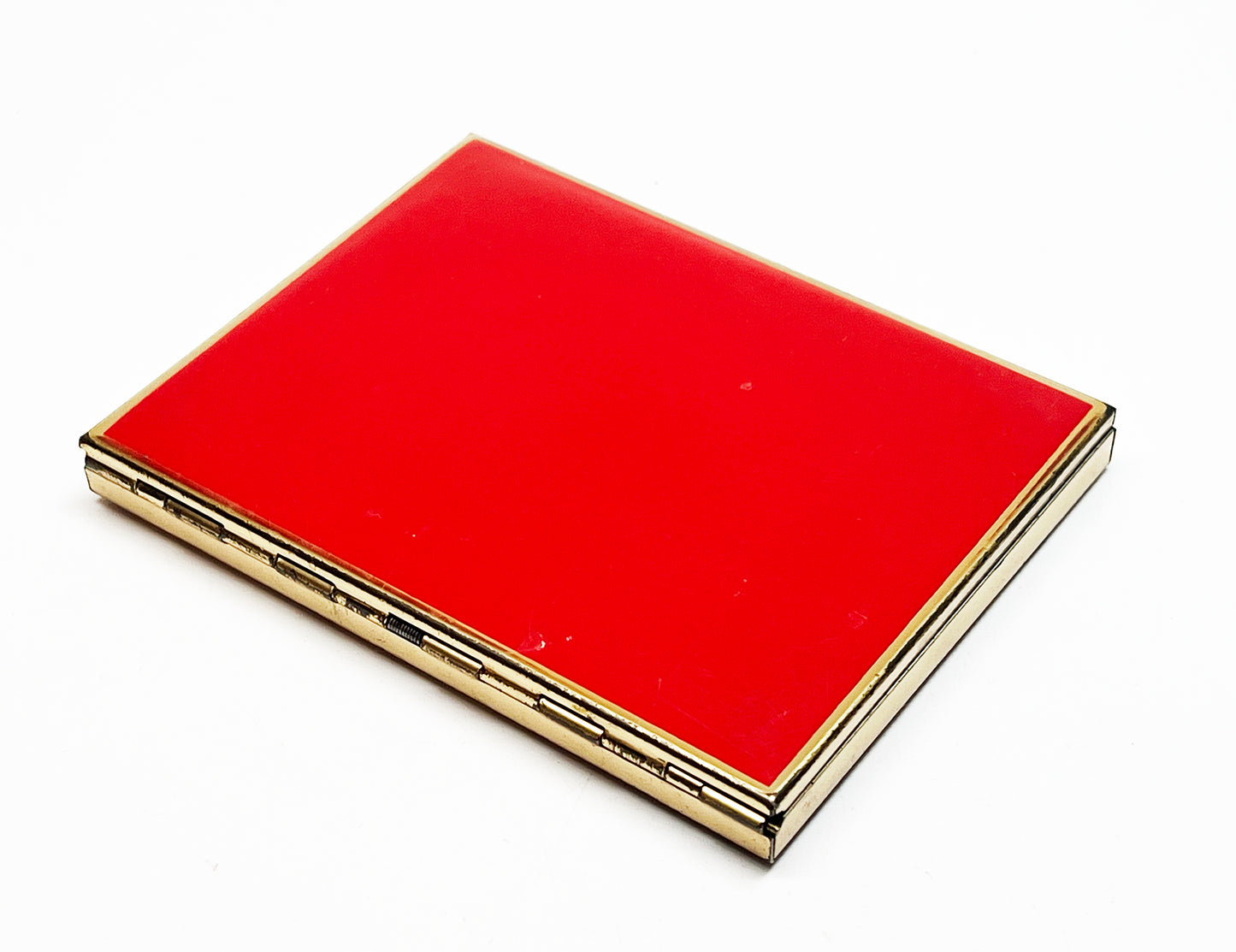 1950s Red Enameled Card / Cigarette Case