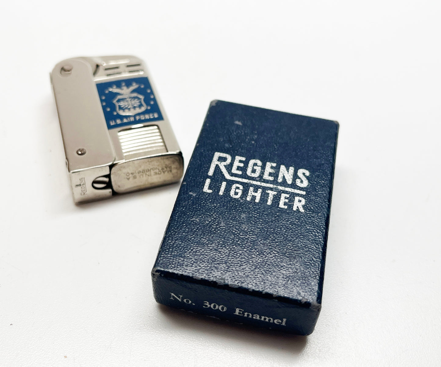 Working 1930s United States Air Force Regens Lighter in Original Box with Instructions