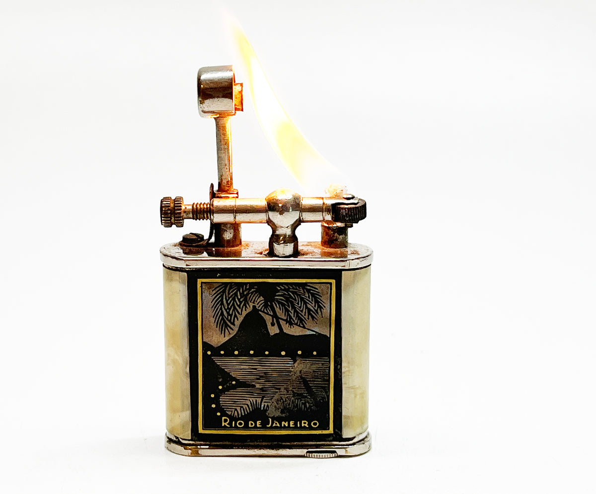 Working 1940s Vintage Rio de Janeiro Lift Arm Lighter