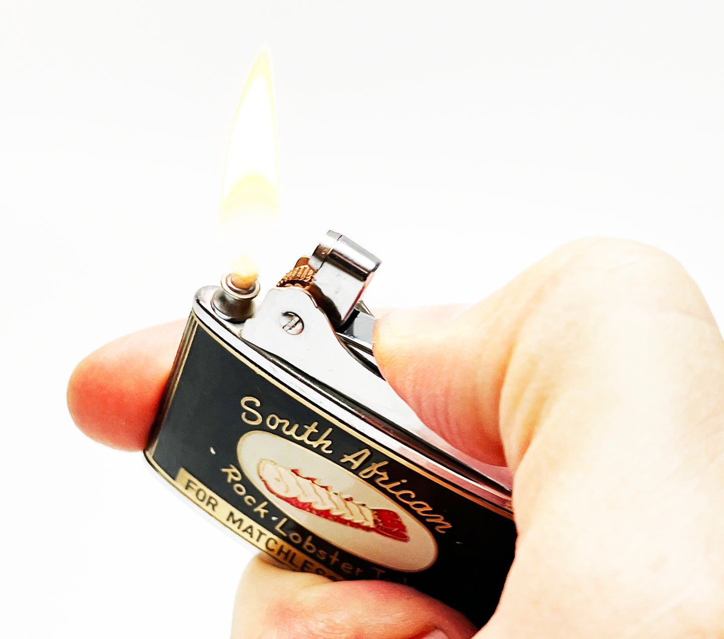1950s South African Rock Lobster Tails Advertising Lighter