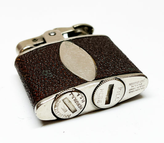 1930s Ronson De-Light Junior Leather-Wrapped Lighter