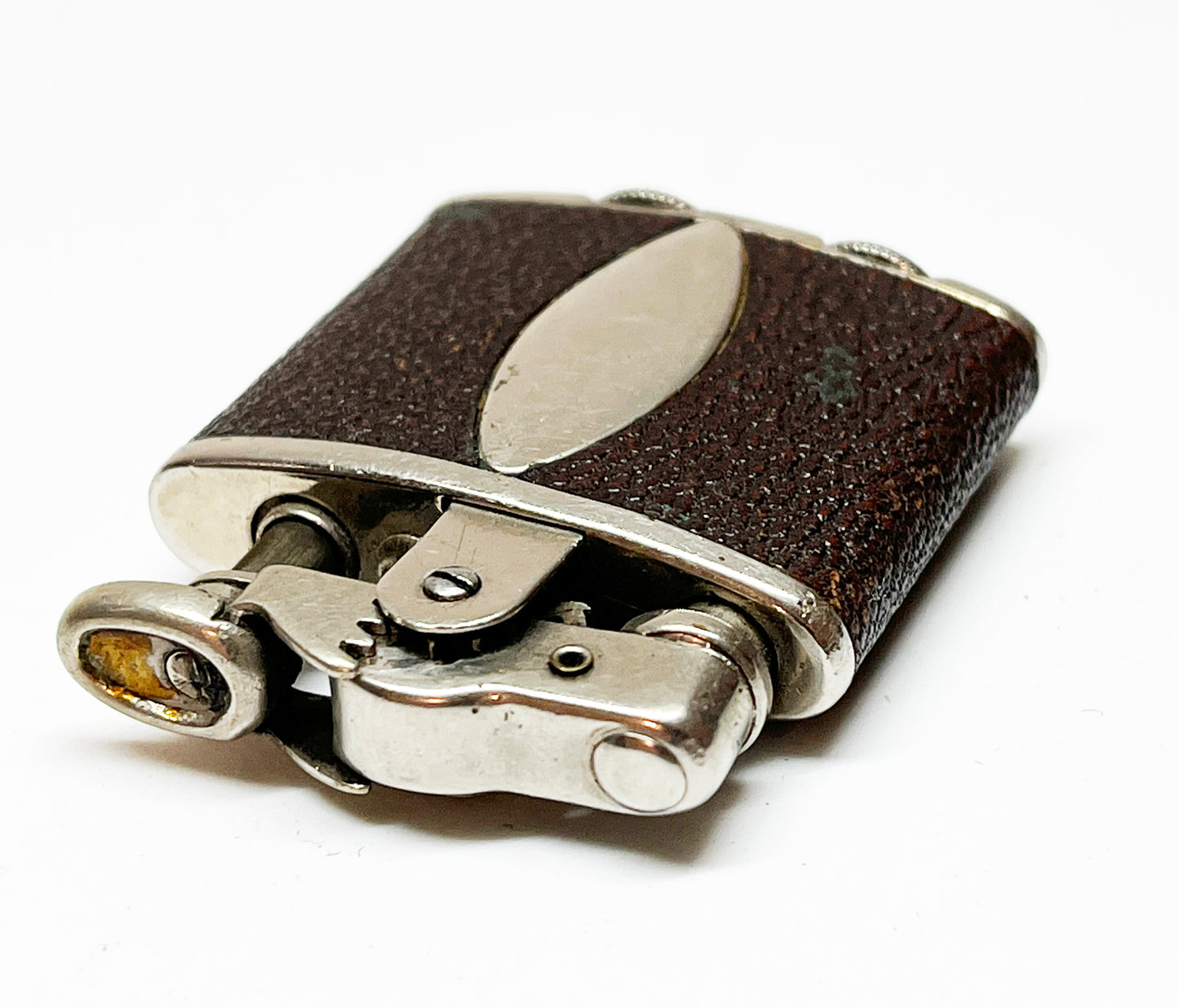 1930s Ronson De-Light Junior Leather-Wrapped Lighter