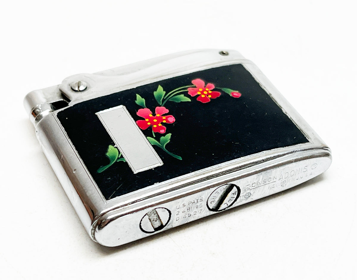 Working 1950s Ronson Adonis Floral Design Lighter