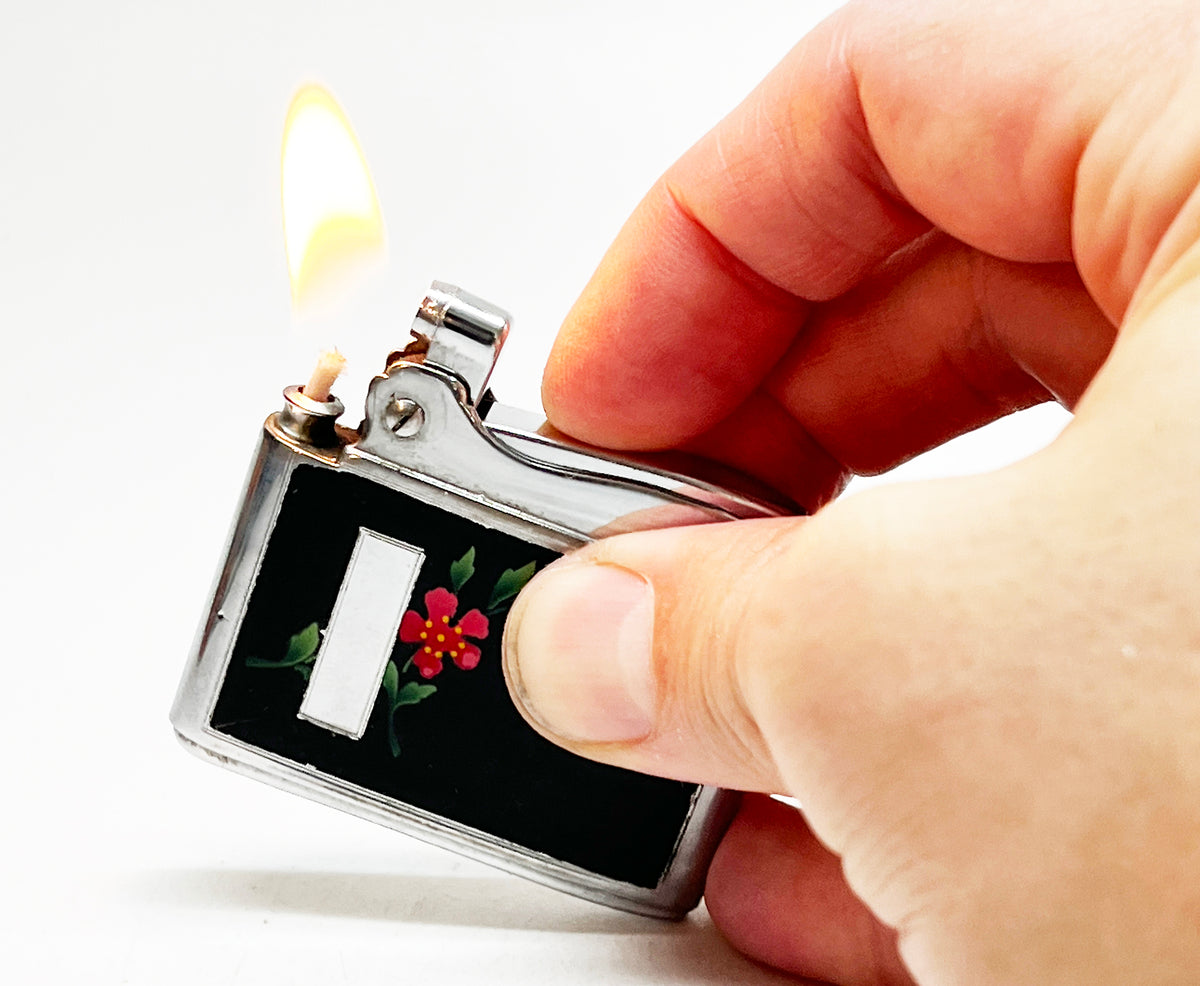 Working 1950s Ronson Adonis Floral Design Lighter