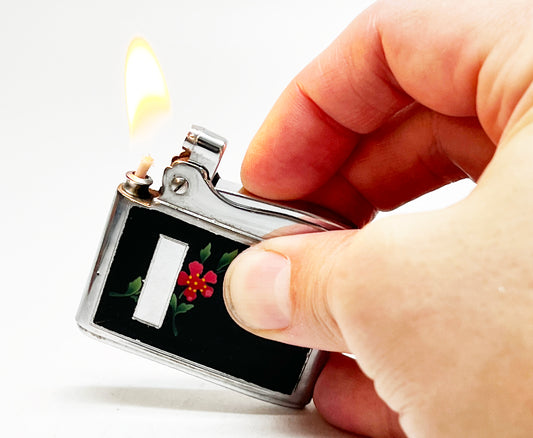 Working 1950s Ronson Adonis Floral Design Lighter