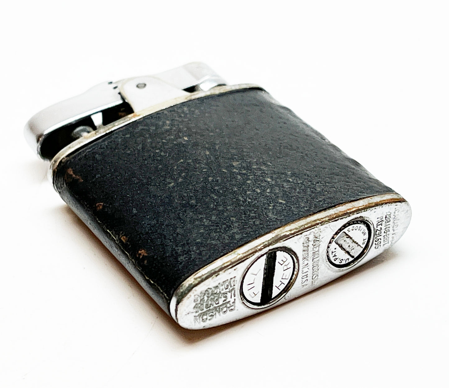 1930s Ronson De-Light Leather-Wrapped Lighter