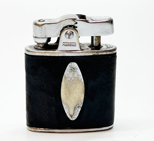 1930s Ronson De-Light Leather-Wrapped Lighter