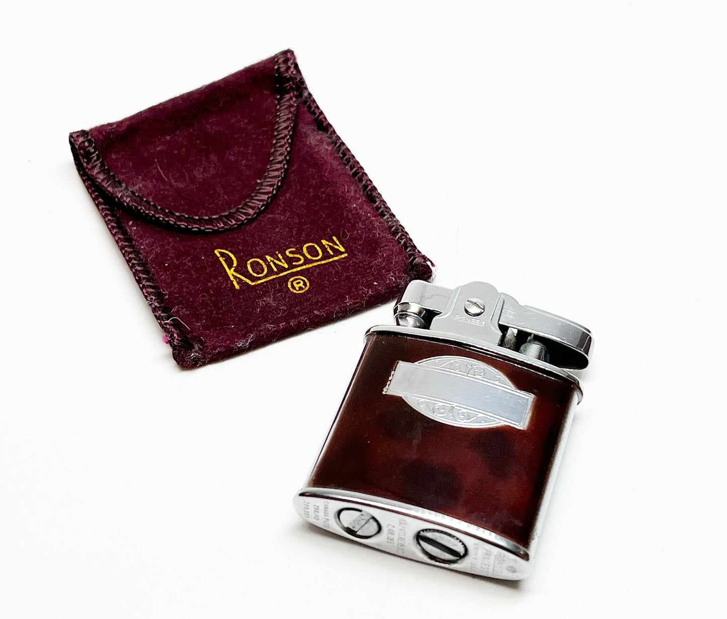 1940s Ronson Princess Lighter with Felt Pouch