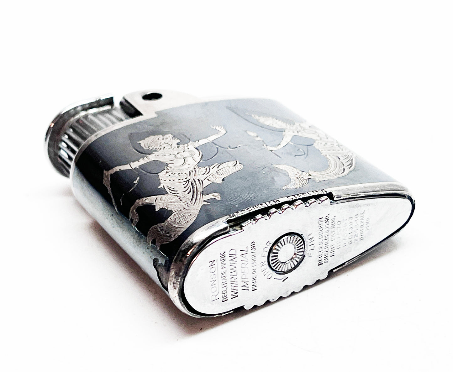 1950s Sterling Silver Working Whirlwind Imperial Ronson Lighter