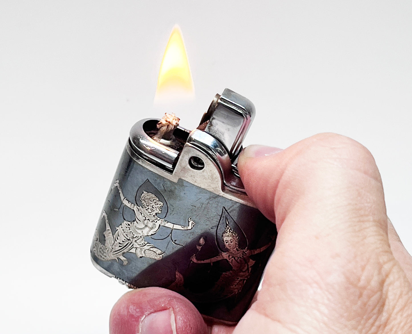 1950s Sterling Silver Working Whirlwind Imperial Ronson Lighter