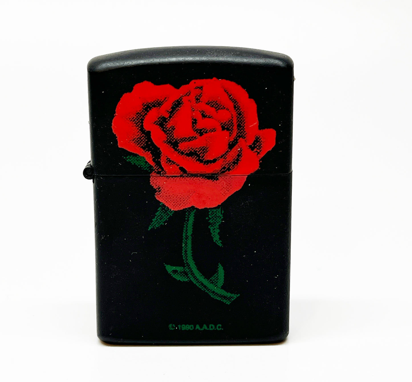Vintage Rose Black and Red Lighter
