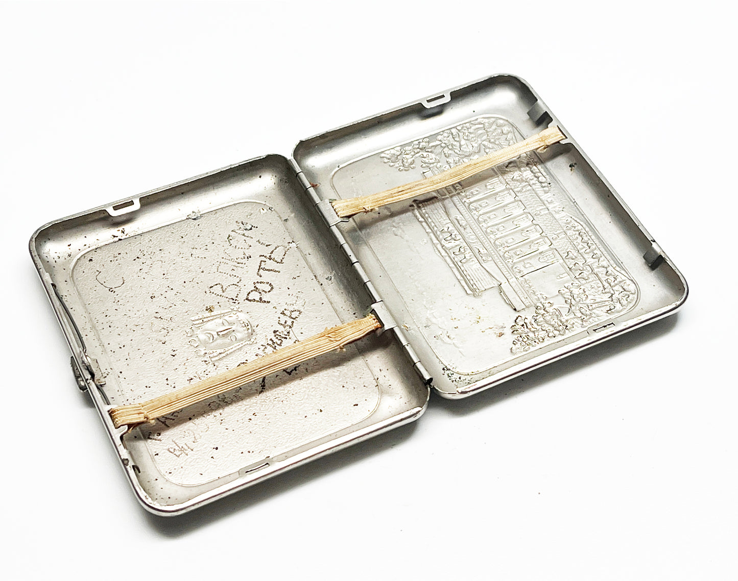 1930s Russian Embossed Metal Cigarette Case