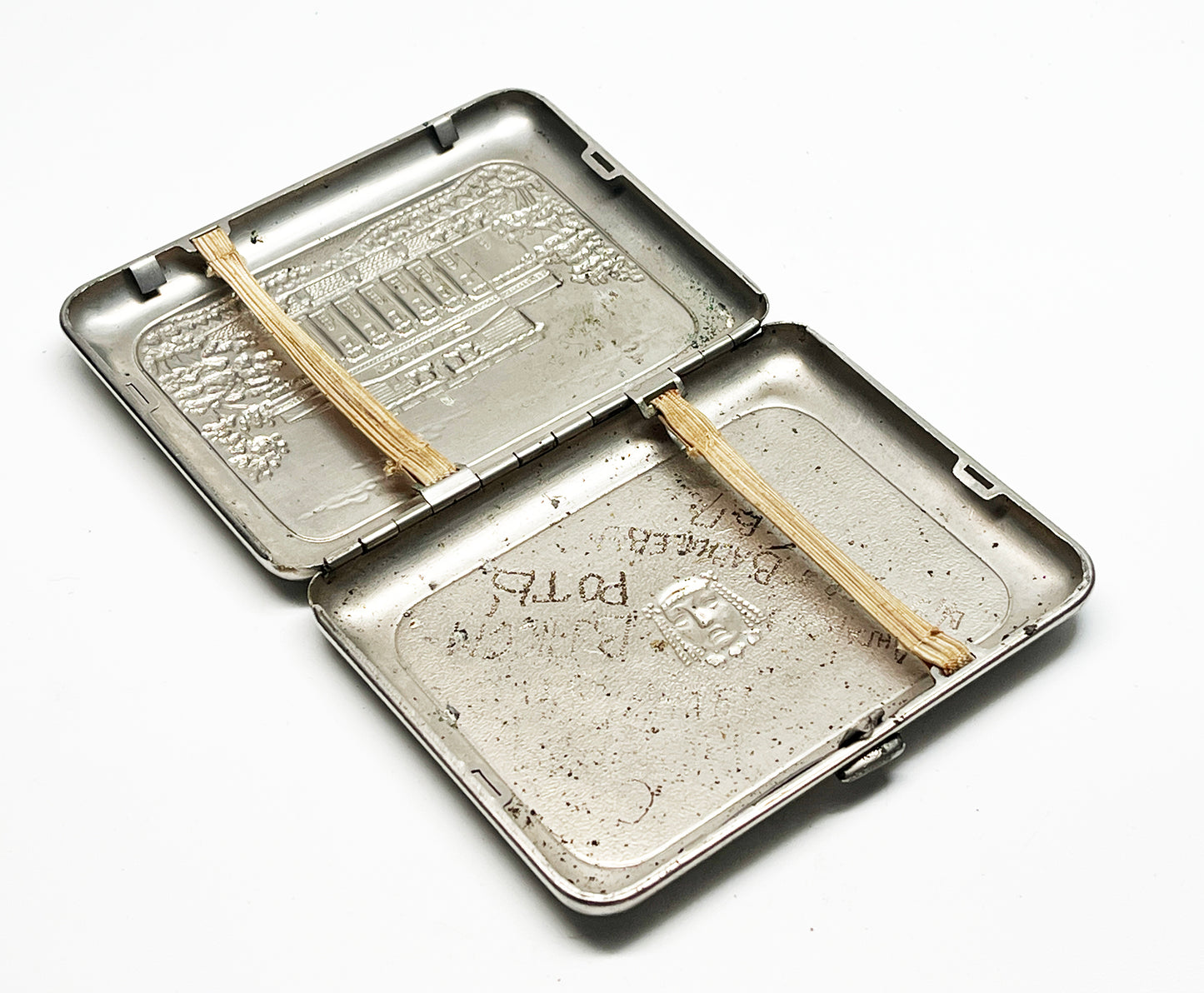 1930s Russian Embossed Metal Cigarette Case