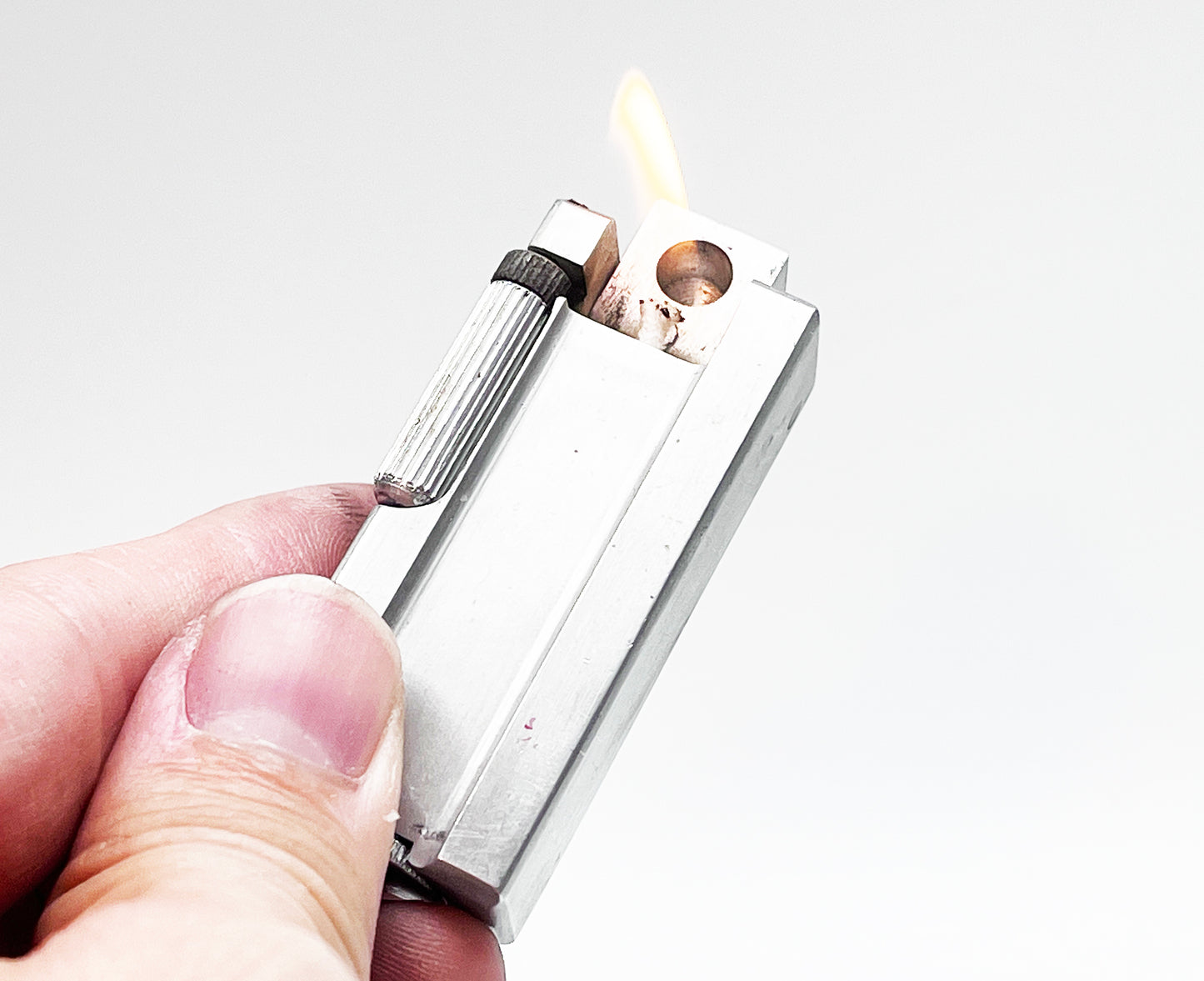 1940s Samson Aluminum Block Flip Top Lighter