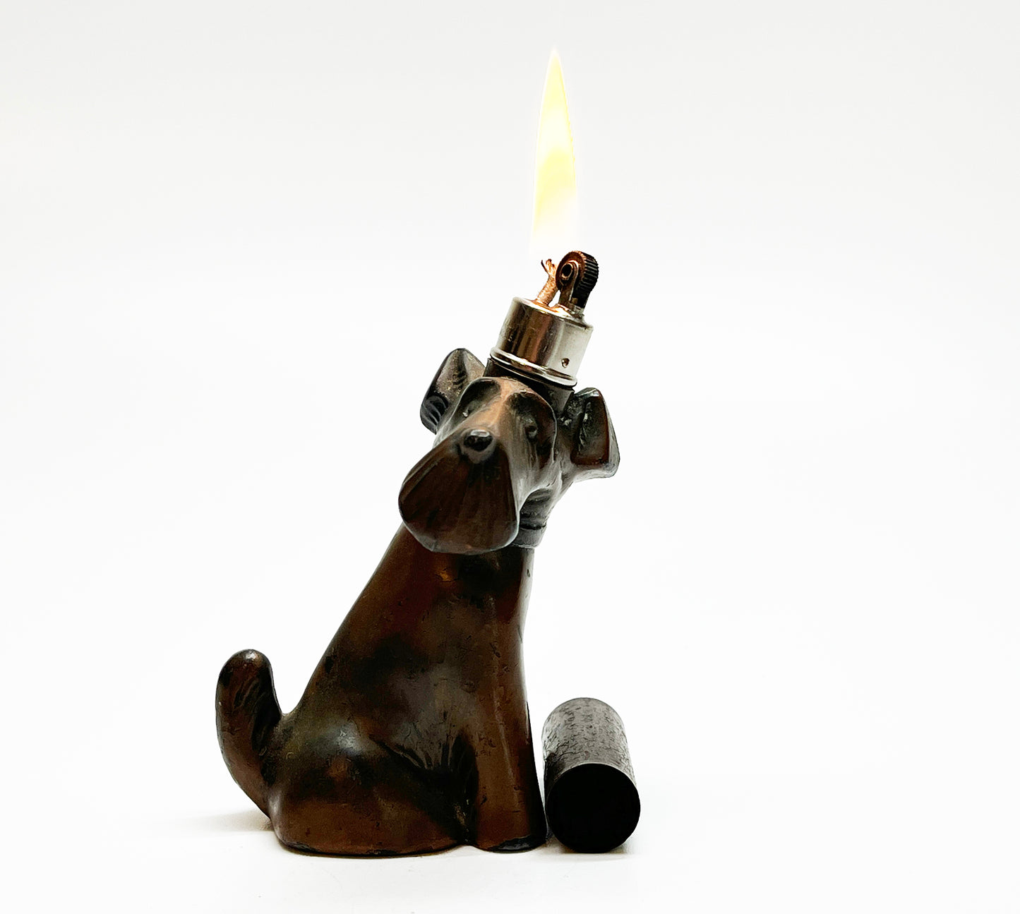 1940s Copper Dog Figural Lighter