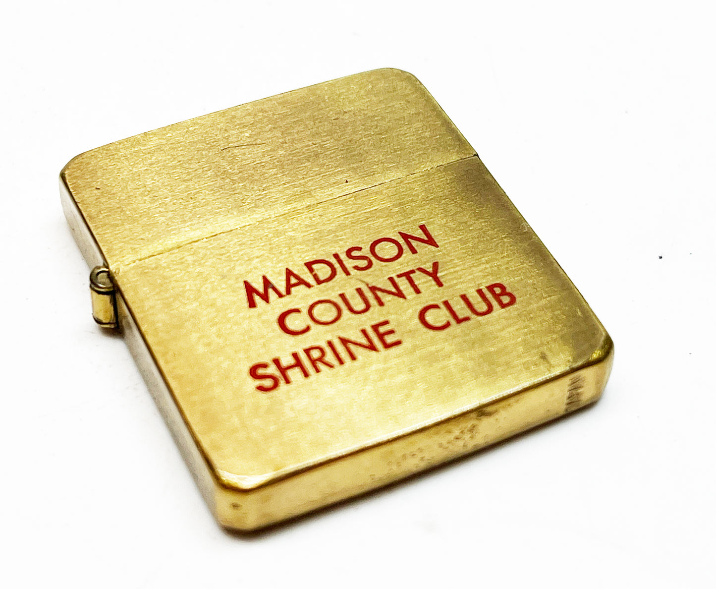 1950s Madison County Shrine Club Mini Brass Lighter