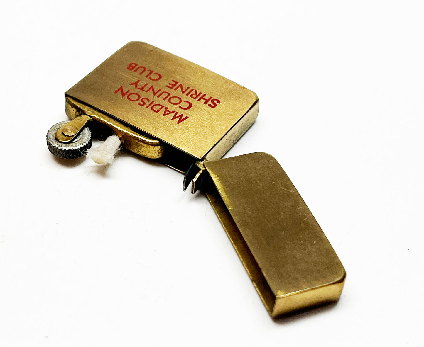 1950s Madison County Shrine Club Mini Brass Lighter