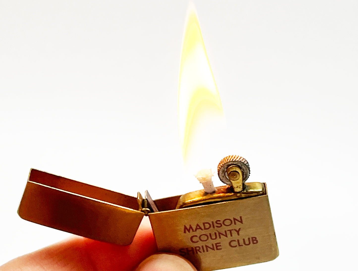 1950s Madison County Shrine Club Mini Brass Lighter