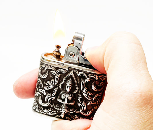 Capt Moore Silver-Wrapped Ronson Whirlwind WWII Lighter