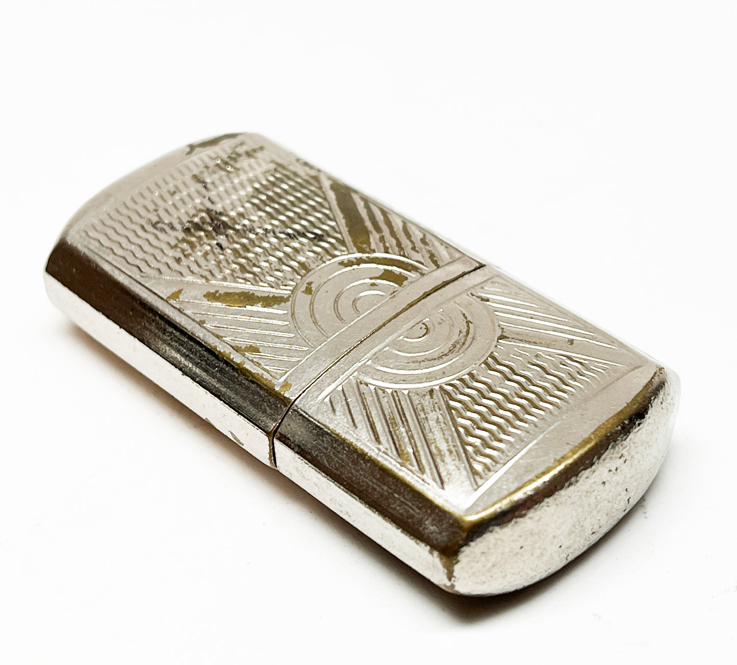 Working 1920s Brass Etched Sleeve Style Trench Lighter
