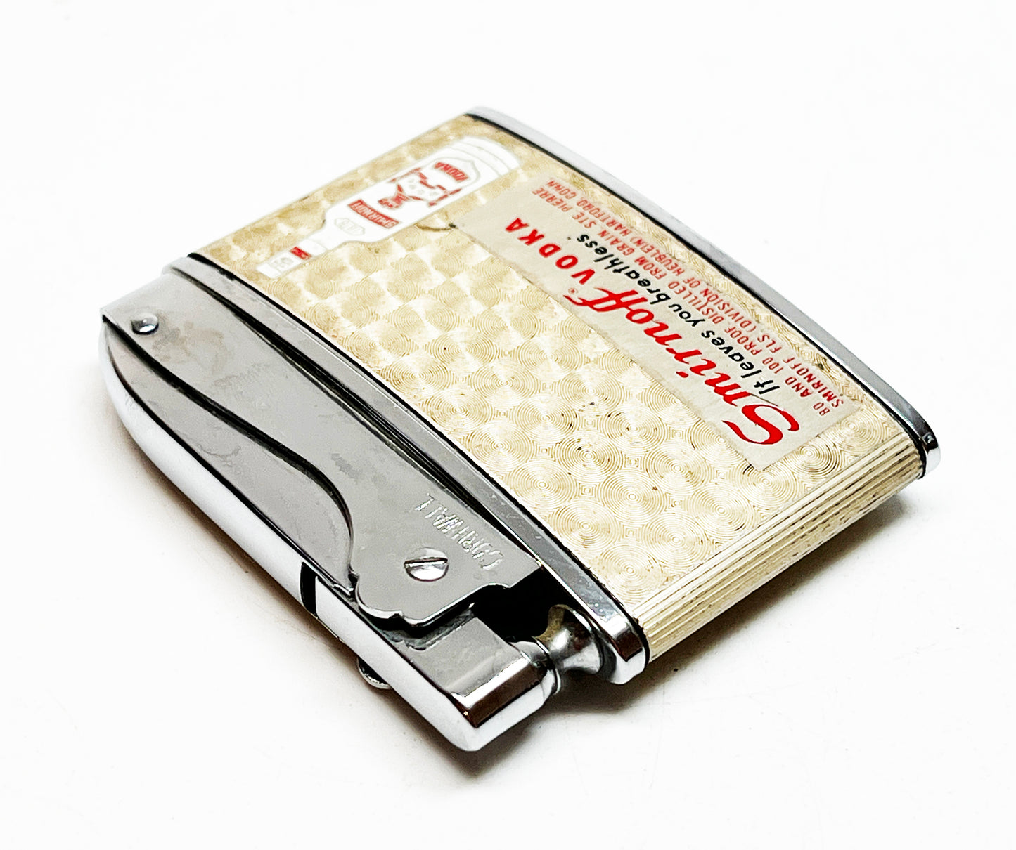 1950s Smirnoff Vodka Vintage Alcohol Liquor Advertising Lighter
