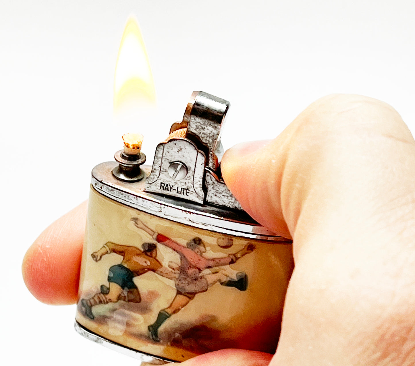 Working 1950s Soccer / Football Themed Lighter