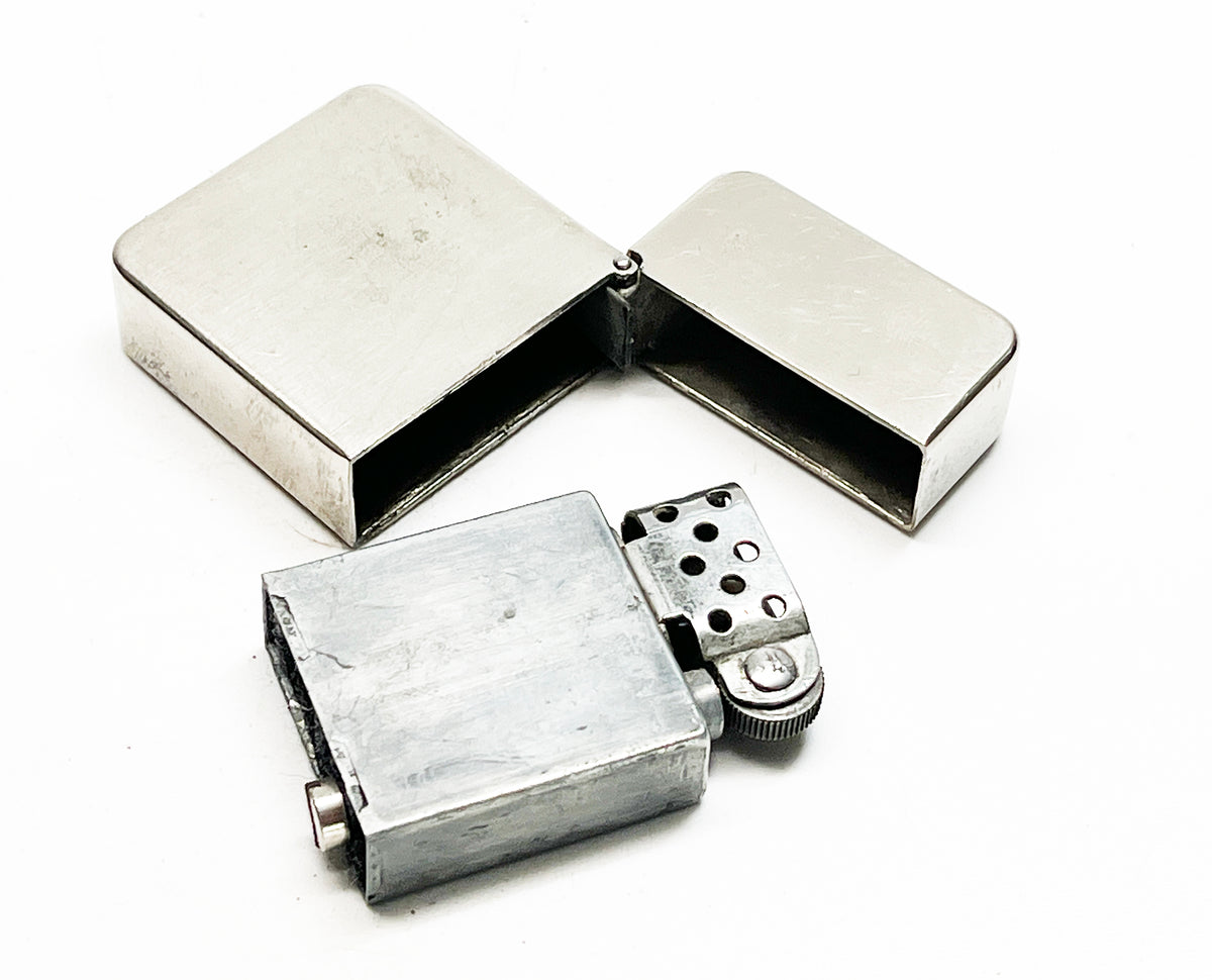 1940s Vintage Steel Case Unmarked Flip Top Lighter