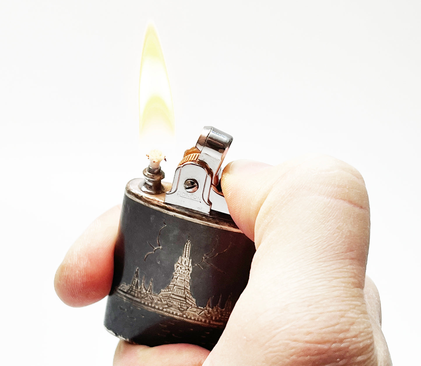 Sterling Silver Wrapped Ronson Banker Lighter