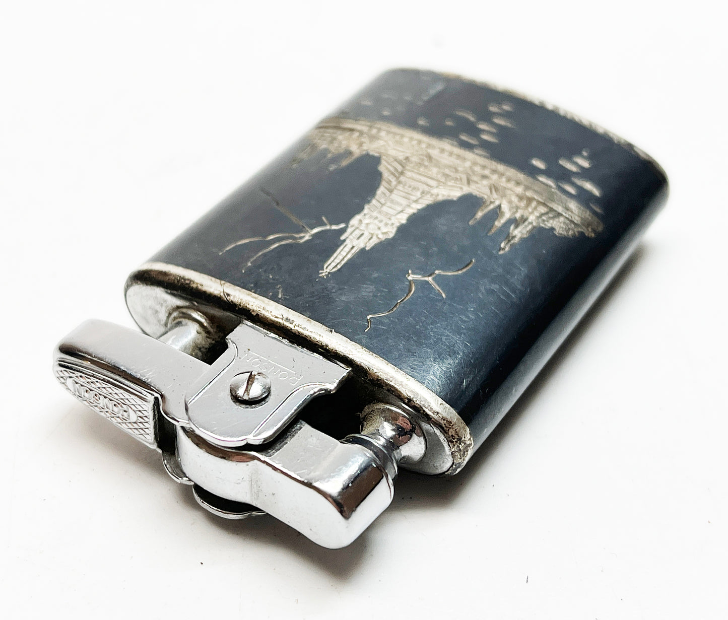 Sterling Silver Wrapped Ronson Banker Lighter