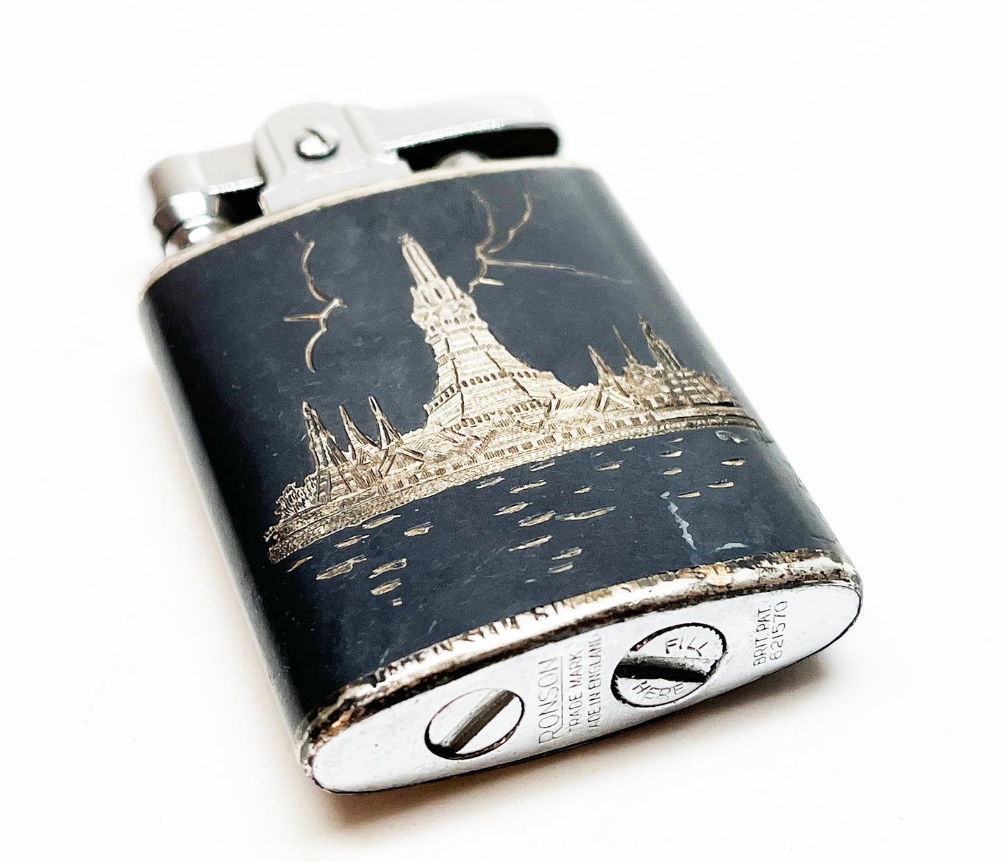 Sterling Silver Wrapped Ronson Banker Lighter