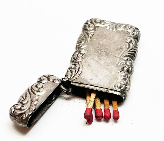 Sterling Silver Vesta Match Case