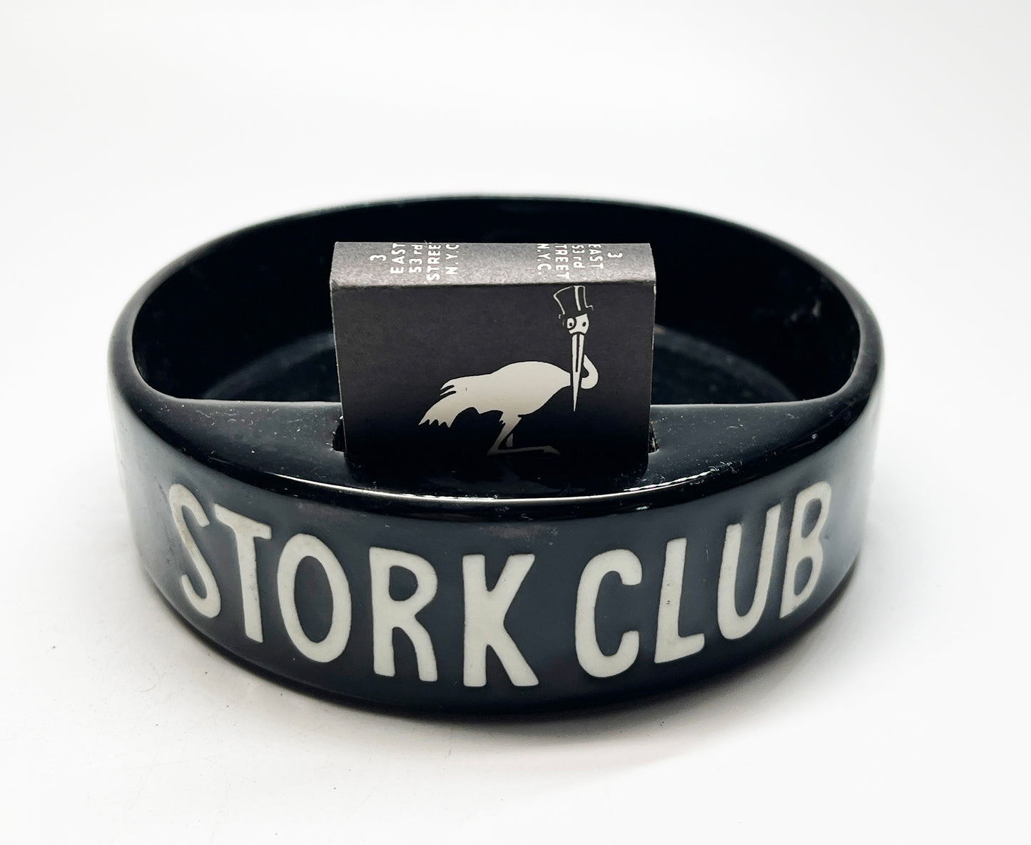 1940s Stork Club Slotted Ashtray and Matchbook