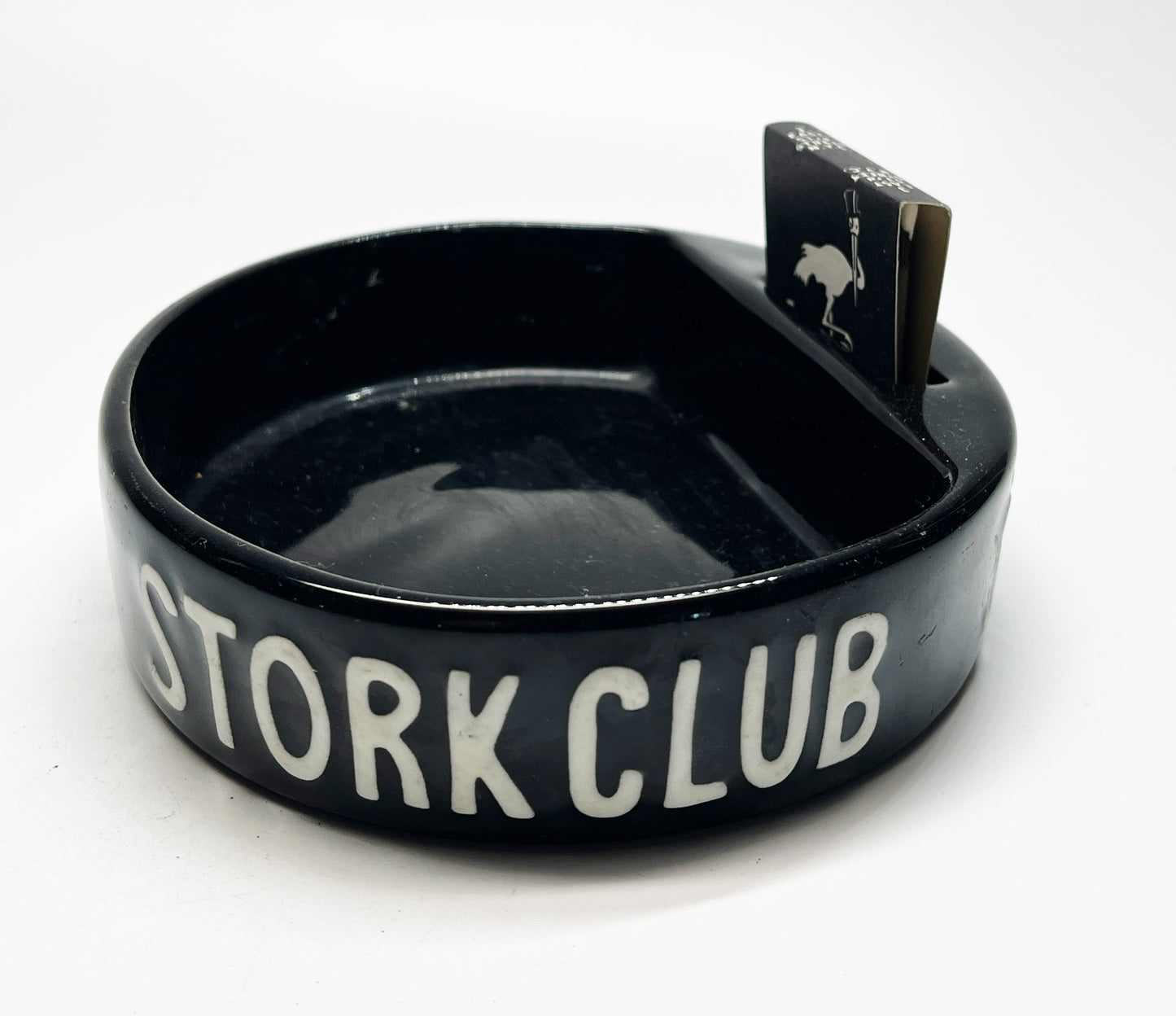 1940s Stork Club Slotted Ashtray and Matchbook