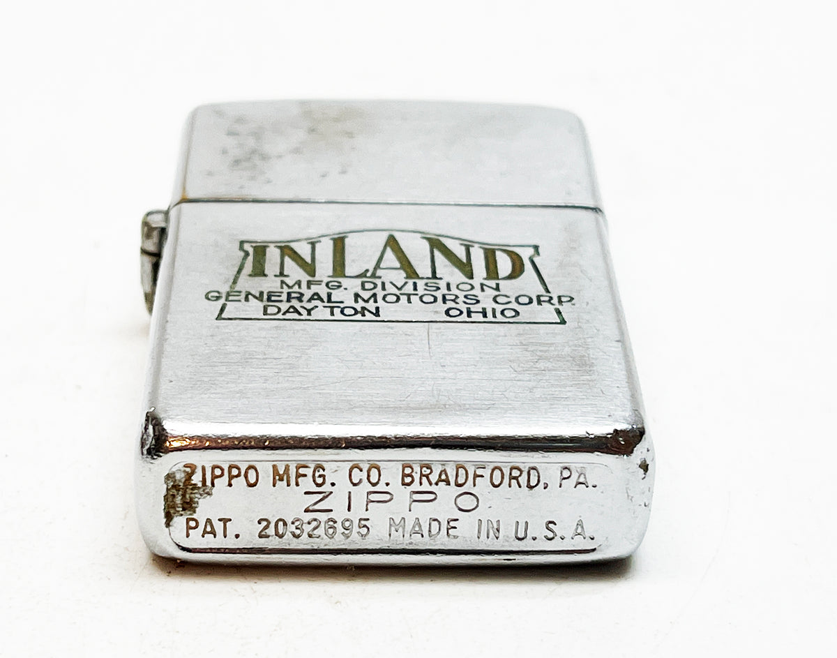 1947 - 1949 Zippo Three Barrel Hinge General Motors Advertising Lighter with Nickel Steel Insert