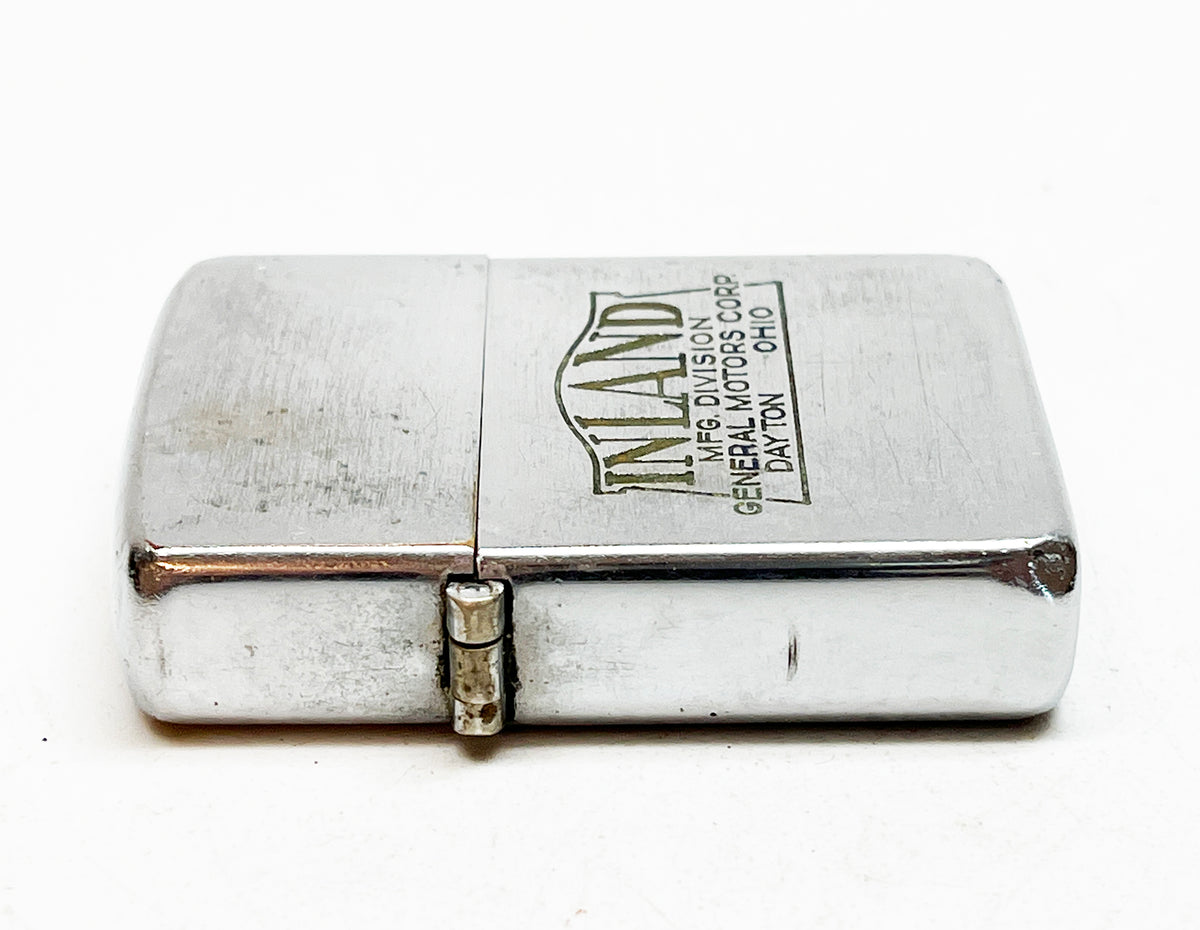1947 - 1949 Zippo Three Barrel Hinge General Motors Advertising Lighter with Nickel Steel Insert