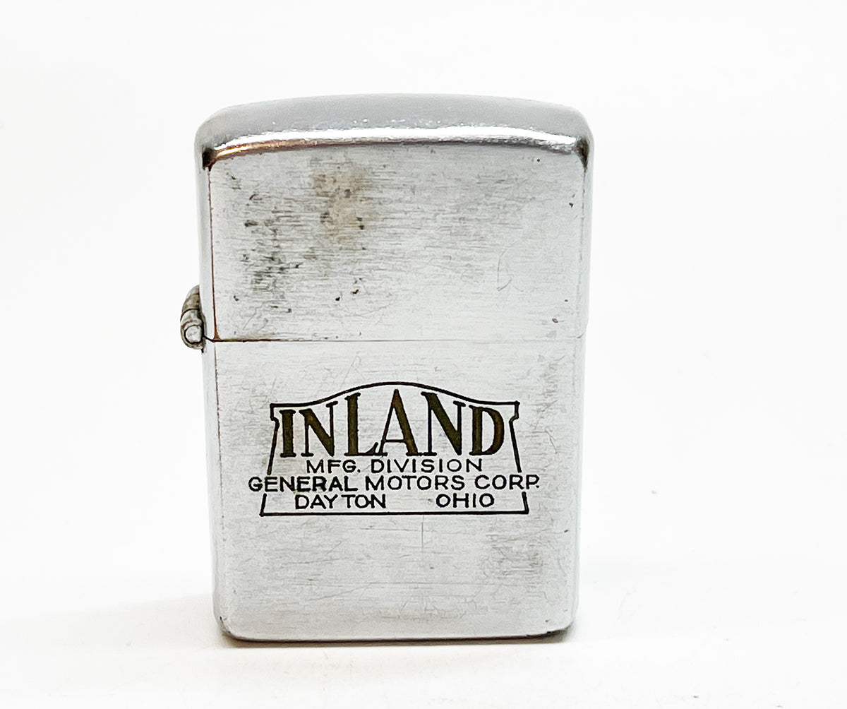1947 - 1949 Zippo Three Barrel Hinge General Motors Advertising Lighter with Nickel Steel Insert