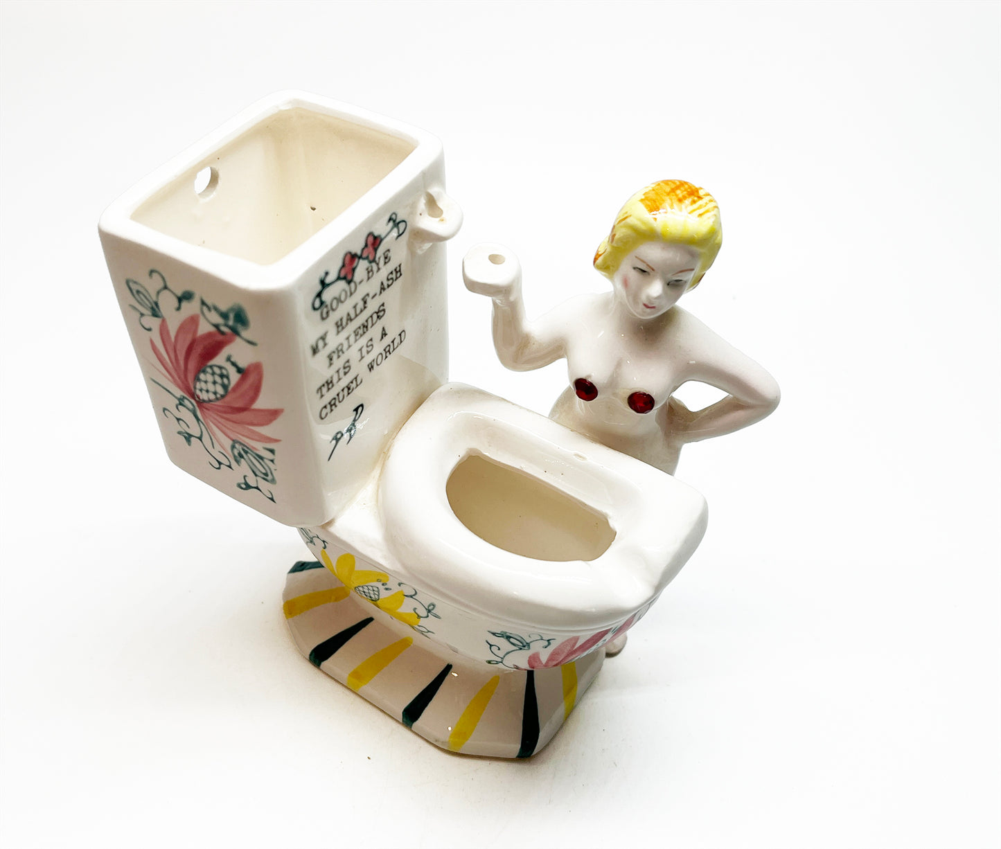 1950s Toilet Shaped Funny Naked Lady Japanese Ashtray
