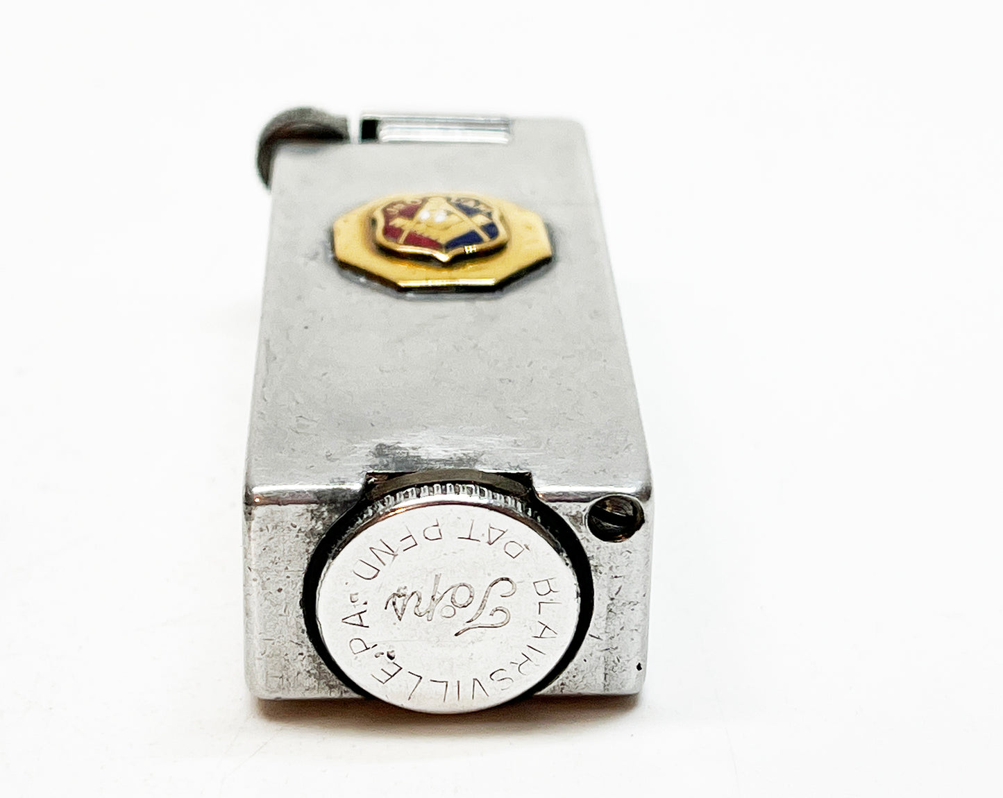 1945 Tops Masonic Aluminum Block Lighter