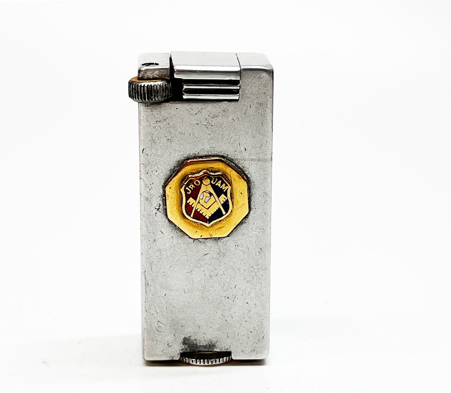 1945 Tops Masonic Aluminum Block Lighter
