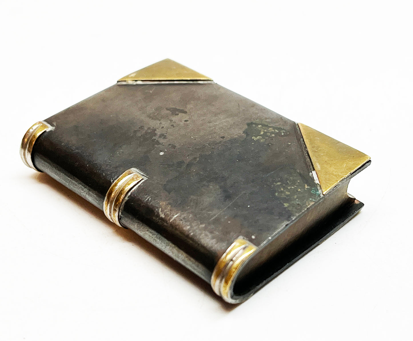 WWI Trench Art Book-Shaped Lighter with Russian Orthodox Cross