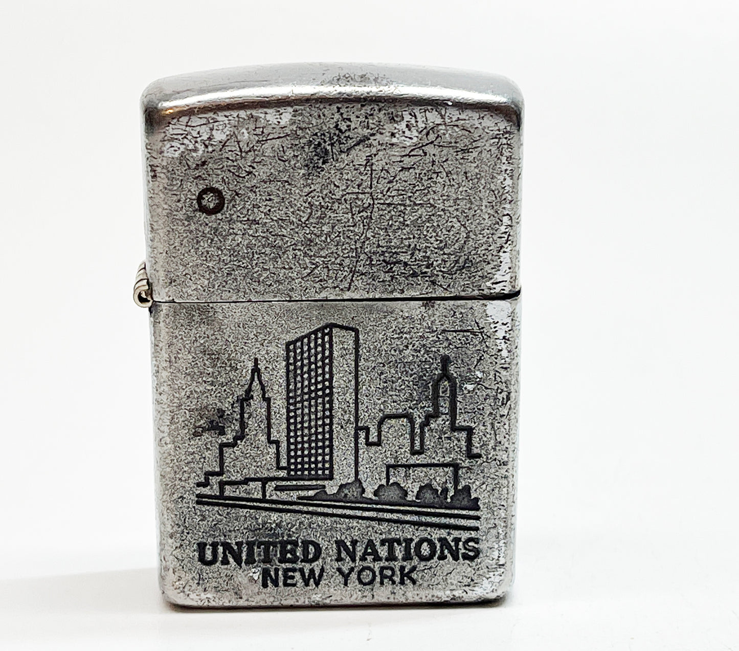 1953 - 1954 United Nations New York Zippo Steel Case Lighter