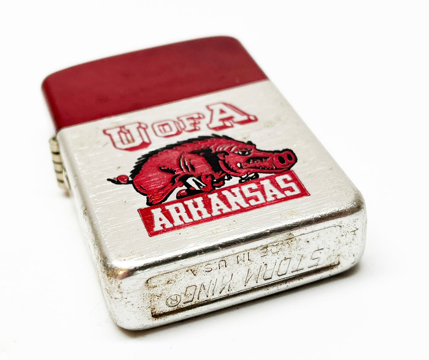 1960s University of Arkansas Razorbacks College Football Lighter