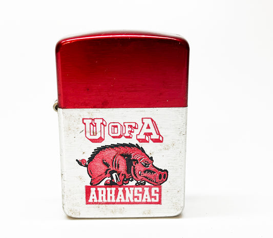 1960s University of Arkansas Razorbacks College Football Lighter