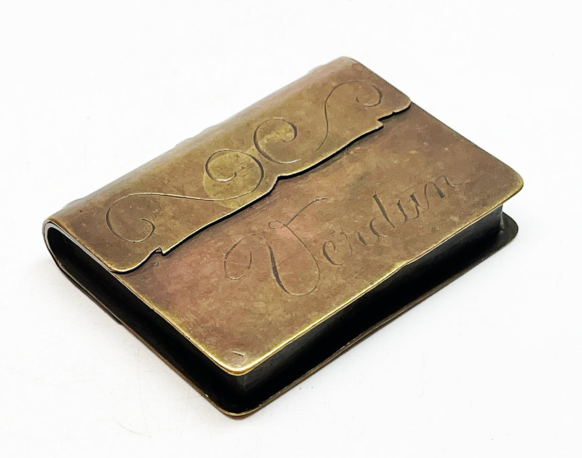WWI Trench Art Book-Shaped Verdun Lighter