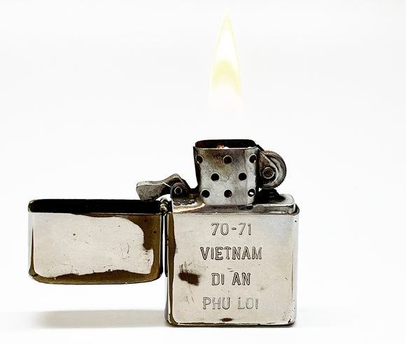 1969 Zippo Vietnam Era Lighter with Etchings