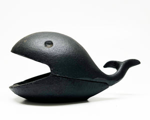 1950s Cast Iron Whale Shaped Ashtray