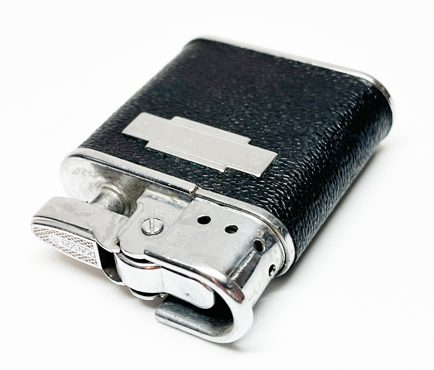 Working Ronson Whirlwind 1940s Leather Wrapped Lighter