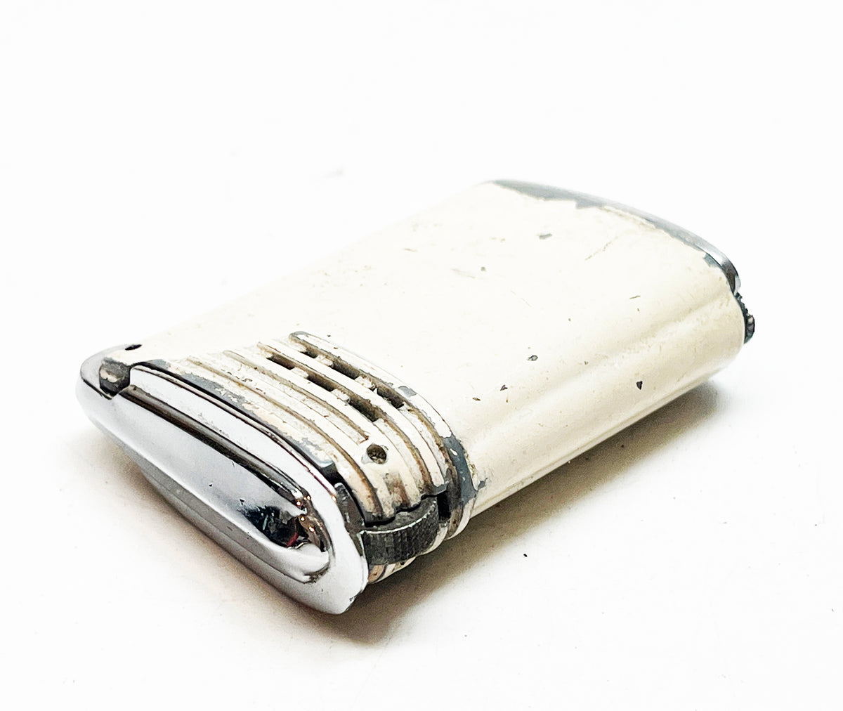 1940s Rare White Enameled Rama Spin Ronson Vintage Lighter