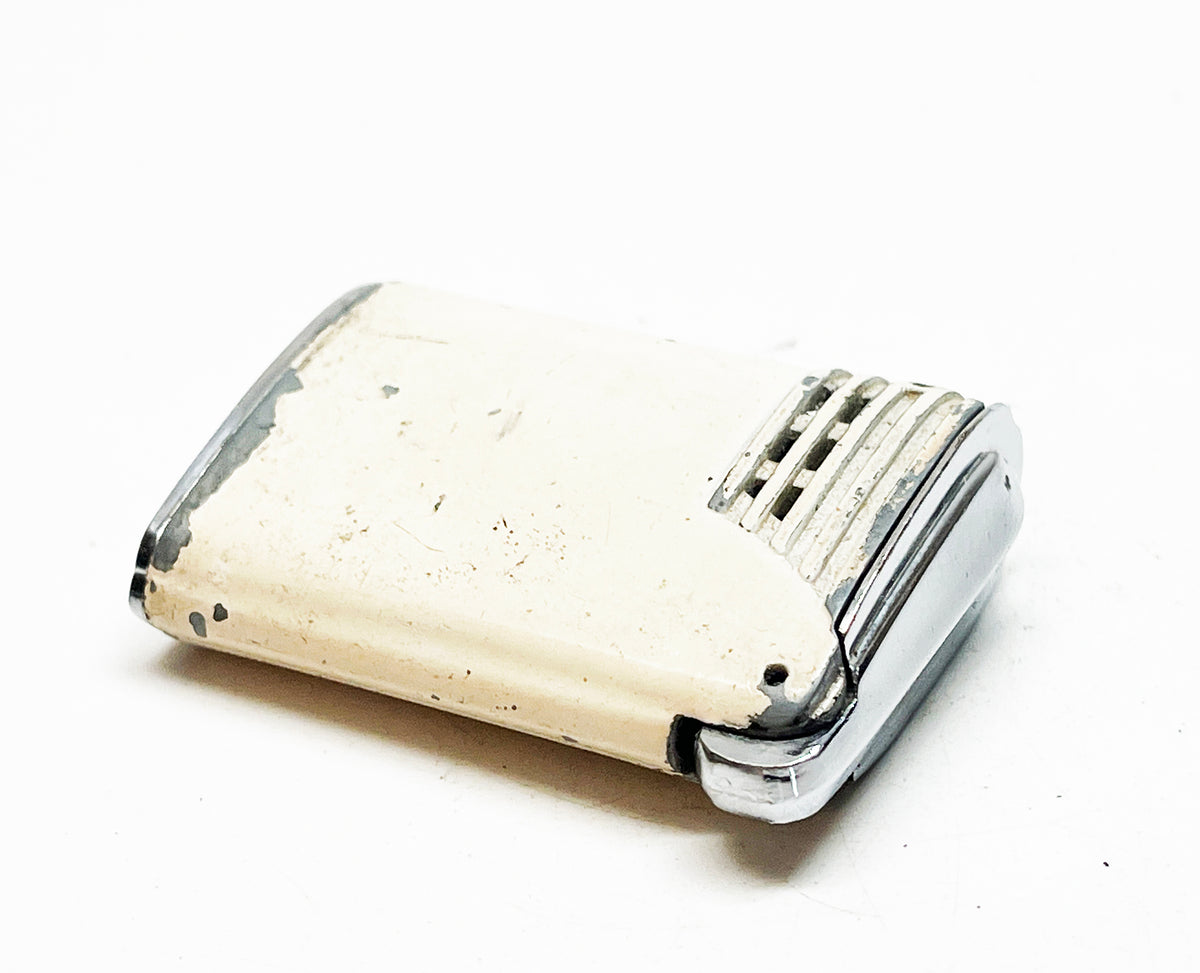 1940s Rare White Enameled Rama Spin Ronson Vintage Lighter